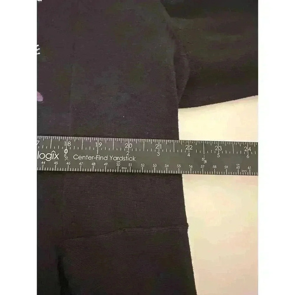 CJ Banks Womens Cardigan Sz 1x Black Floral Embroidered Assymetrical‎ Lagenlook - Picture 5 of 9